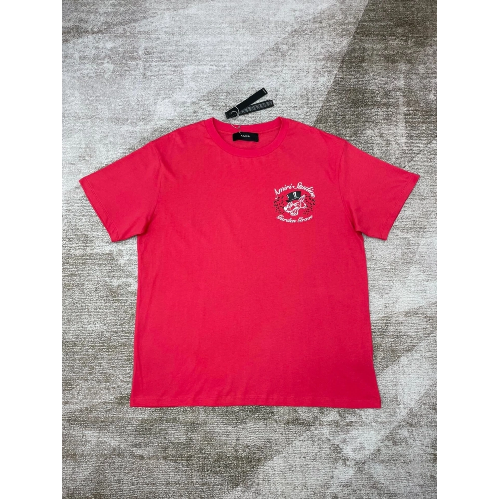 Amiri New Wolf Head Printed Short Sleeve T-shirt,Amiri T Shirt,Tshirt,APPAREL
