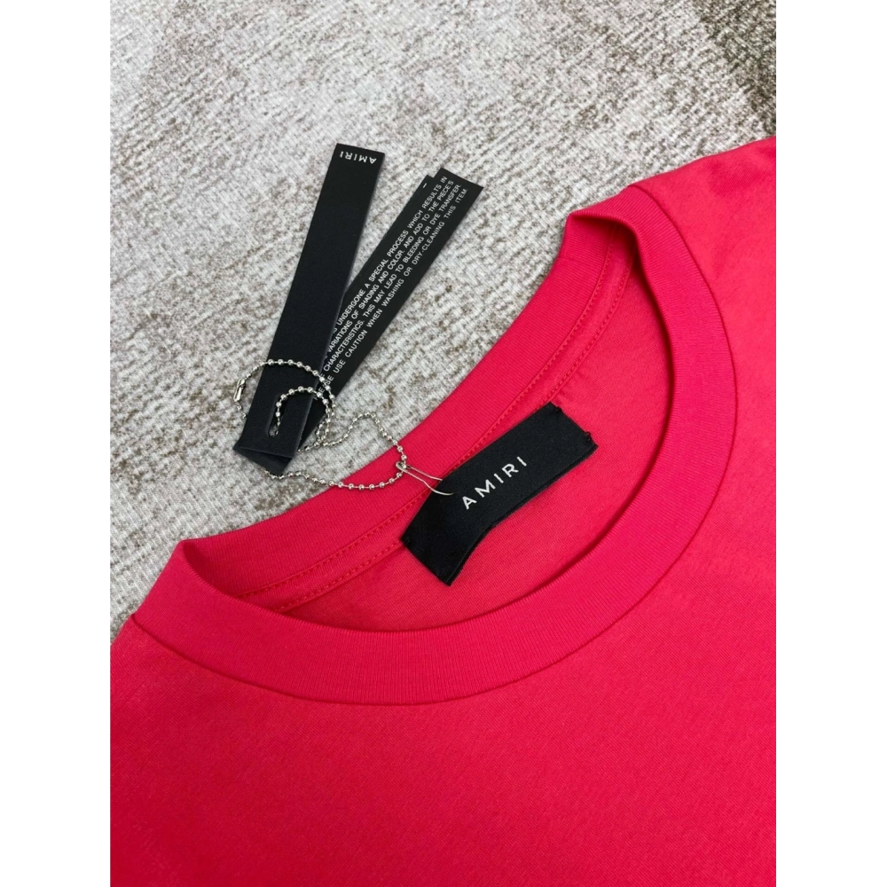 Amiri New Wolf Head Printed Short Sleeve T-shirt,Amiri T Shirt,Tshirt,APPAREL