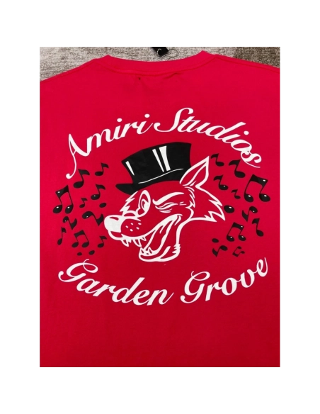 Amiri New Wolf Head Printed Short Sleeve T-shirt,Amiri T Shirt,Tshirt,APPAREL