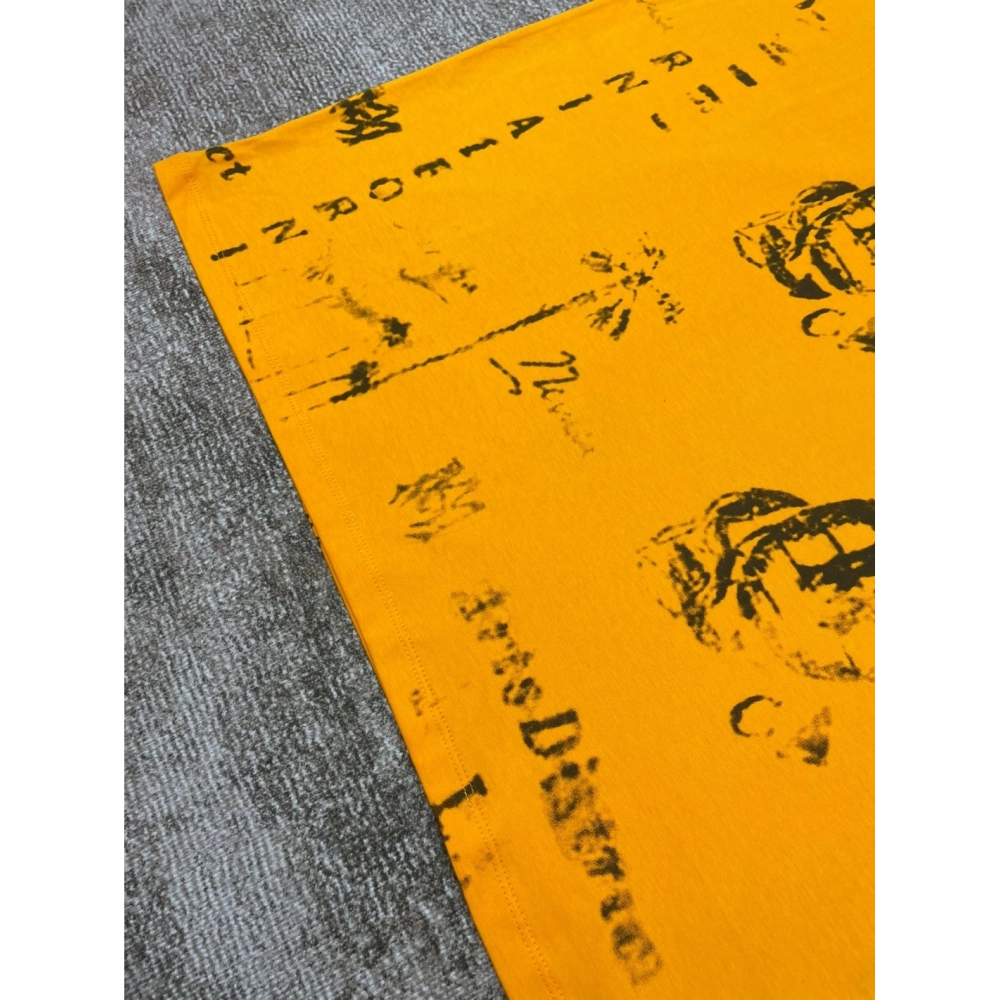 Amiri graffiti fluorescent green print short-sleeved rear printt T-shirt,Amiri T Shirt,Tshirt,APPAREL