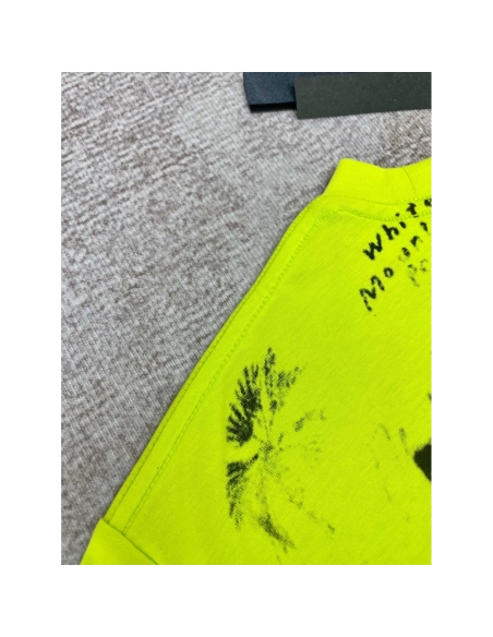 Amiri graffiti fluorescent green print short-sleeved rear printt T-shirt,Amiri T Shirt,Tshirt,APPAREL