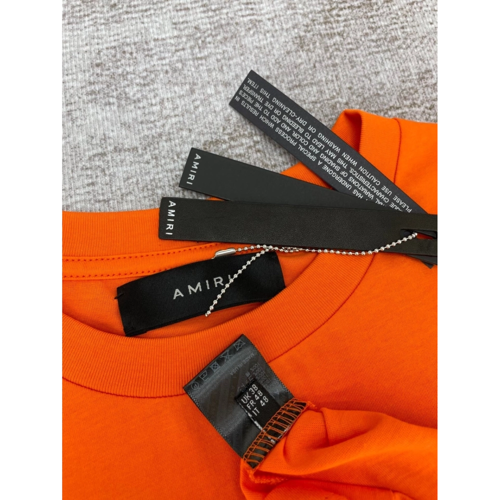 Amiri New colorful short-sleeved rear printt T-shirt,Amiri T Shirt,Tshirt,APPAREL