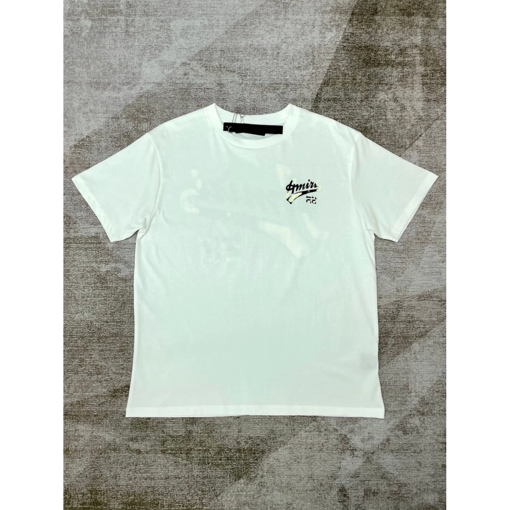 Amiri New Cracked Logo Printed Short-Sleeve T-shirt,Amiri T Shirt,Tshirt,APPAREL