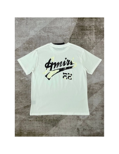 Amiri New Cracked Logo Printed Short-Sleeve T-shirt,Amiri T Shirt,Tshirt,APPAREL