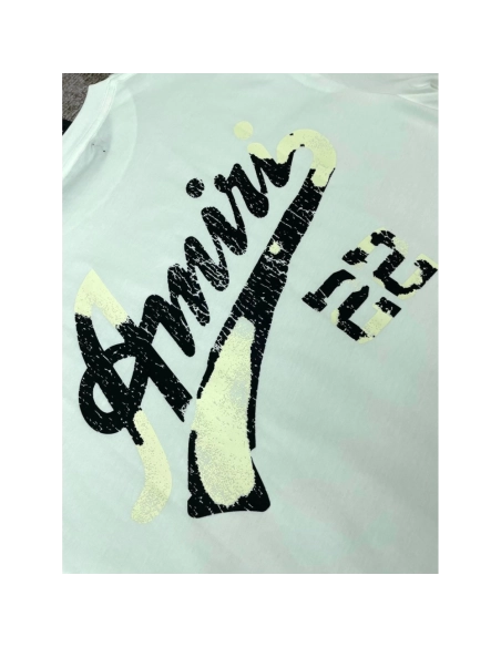 Amiri New Cracked Logo Printed Short-Sleeve T-shirt,Amiri T Shirt,Tshirt,APPAREL