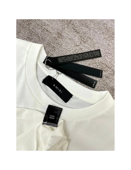 Amiri New Cracked Logo Printed Short-Sleeve T-shirt,Amiri T Shirt,Tshirt,APPAREL