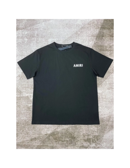 Amiri New letter short-sleeved rear logo letter printt T-shirt,Amiri T Shirt,Tshirt,APPAREL