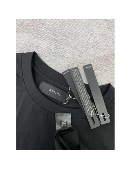 Amiri New letter short-sleeved rear logo letter printt T-shirt,Amiri T Shirt,Tshirt,APPAREL