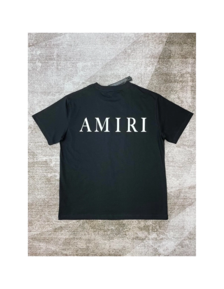 Amiri New letter short-sleeved rear logo letter printt T-shirt,Amiri T Shirt,Tshirt,APPAREL