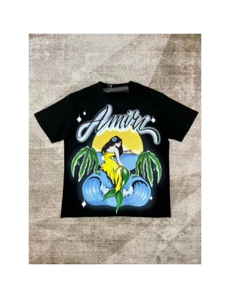 Amiri New Mermaid Printed Short-Sleeve T-shirt,Amiri T Shirt,Tshirt,APPAREL