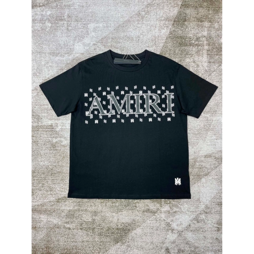 Amiri New Logo Letter Printed Short-Sleeve T-shirt,Amiri T Shirt,Tshirt,APPAREL