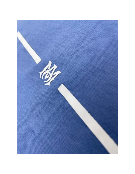 Amiri New print blue short-sleeved rear wide thick logo letter three-dimensional printt T-shirt,Amiri T Shirt,Tshirt,APPAREL
