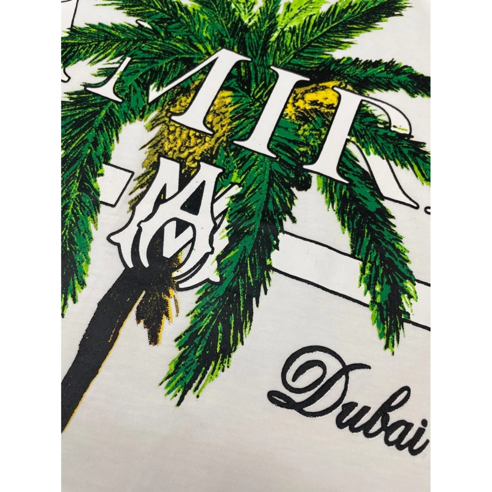 Amiri New print coconut tree short-sleeved wide logo coconut tree digital printt T-shirt,Amiri T Shirt,Tshirt,APPAREL