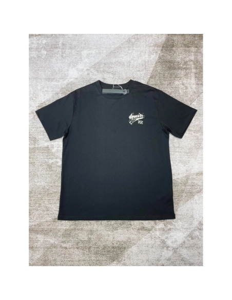 Amiri New print silk crack letter short-sleeved wide logo silk crack feeling print T-shirt,Amiri T Shirt,Tshirt,APPAREL