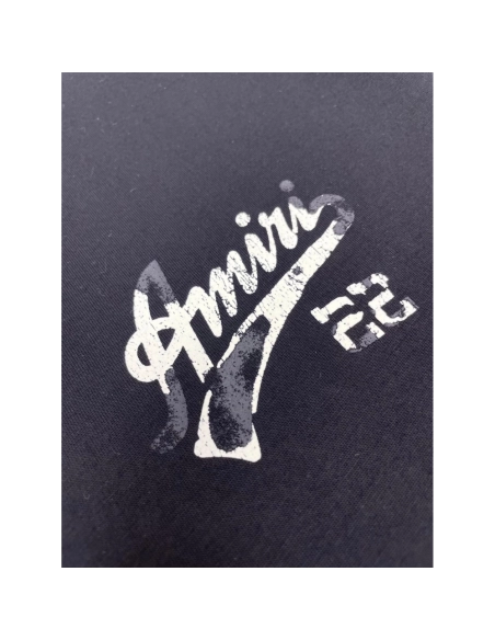 Amiri New print silk crack letter short-sleeved wide logo silk crack feeling print T-shirt,Amiri T Shirt,Tshirt,APPAREL