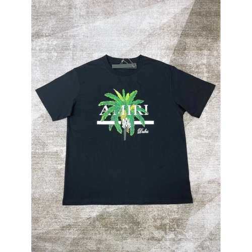 Amiri New print coconut tree short-sleeved wide logo coconut tree digital printt T-shirt,Amiri T Shirt,Tshirt,APPAREL