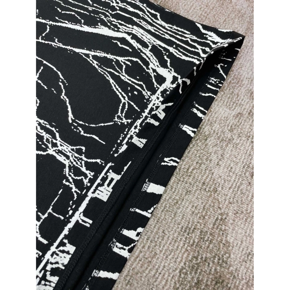 Amiri New print silk crack letter short-sleeved wide logo silk crack feeling printT-shirt,Amiri T Shirt,Tshirt,APPAREL