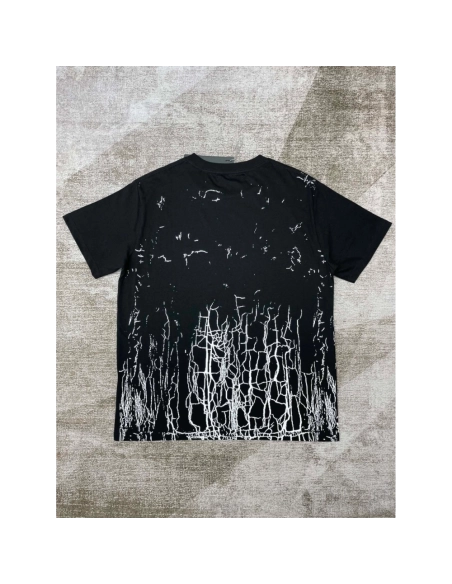 Amiri New print silk crack letter short-sleeved wide logo silk crack feeling printT-shirt,Amiri T Shirt,Tshirt,APPAREL