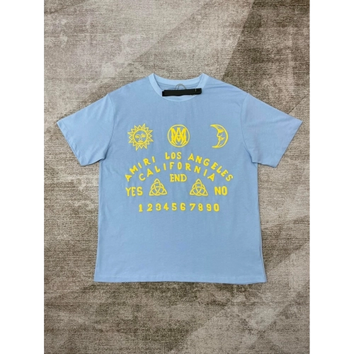 Amiri New print yellow foam short-sleeved wide golden yellow foam letter printt T-shirt,Amiri T Shirt,Tshirt,APPAREL