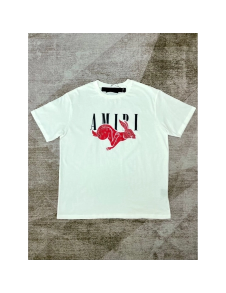 Amiri New Red Rabbit Printed Short-Sleeve T-shirt,Amiri T Shirt,Tshirt,APPAREL