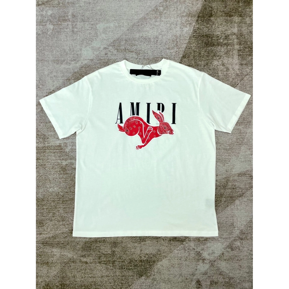 Amiri New Red Rabbit Printed Short-Sleeve T-shirt,Amiri T Shirt,Tshirt,APPAREL