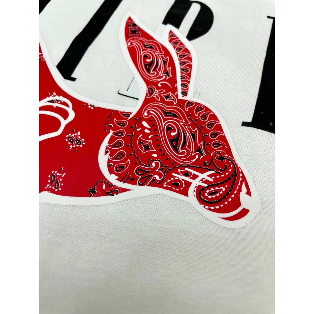 Amiri New Red Rabbit Printed Short-Sleeve T-shirt,Amiri T Shirt,Tshirt,APPAREL