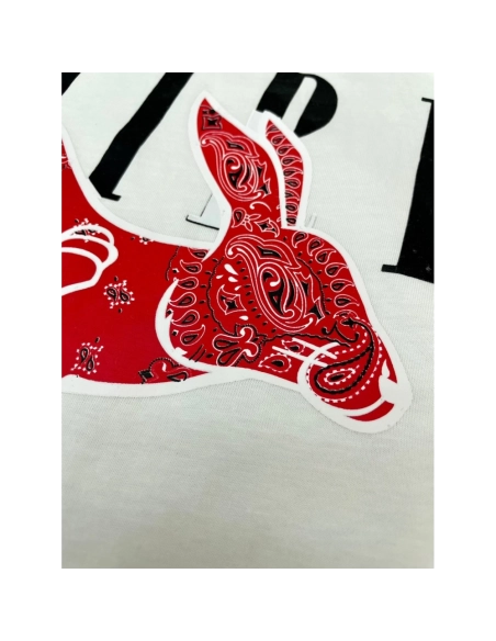 Amiri New Red Rabbit Printed Short-Sleeve T-shirt,Amiri T Shirt,Tshirt,APPAREL