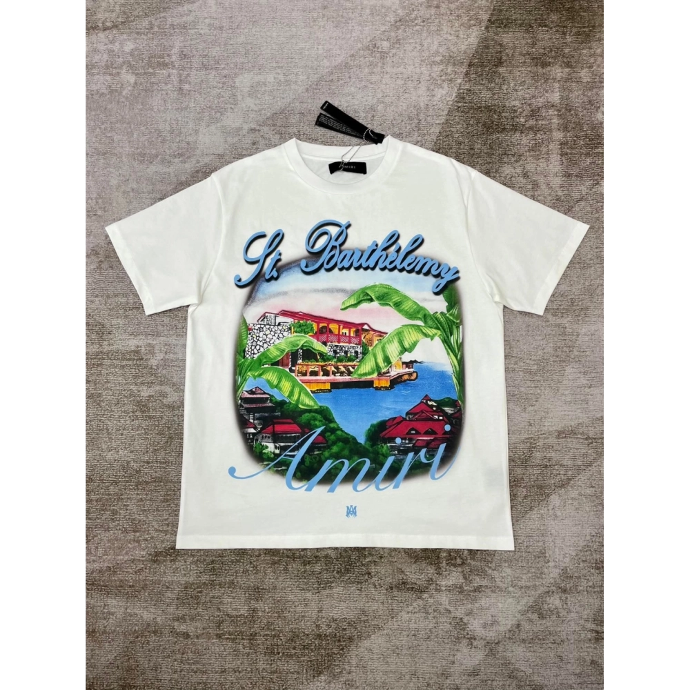 Amiri New Seascape Printed Short-Sleeve T-shirt,Amiri T Shirt,Tshirt,APPAREL