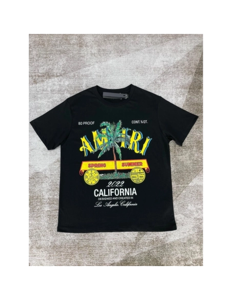 Amiri New short-sleeved coconut tree digital direct spray print T-shirt,Amiri T Shirt,Tshirt,APPAREL