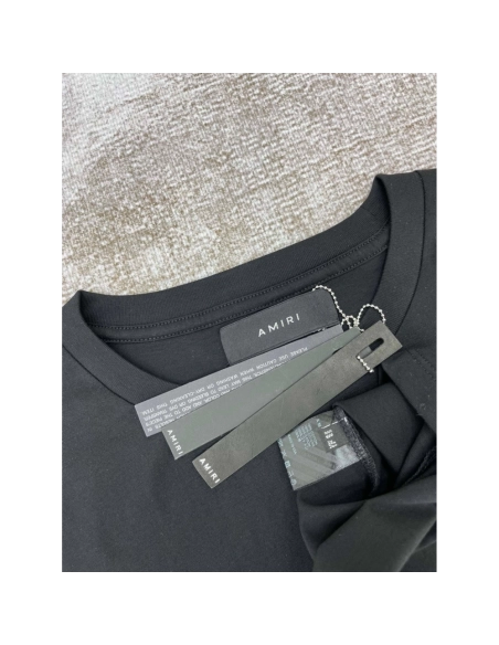 Amiri New short-sleeved green and white gradient logo letter paste printt T-shirt,Amiri T Shirt,Tshirt,APPAREL