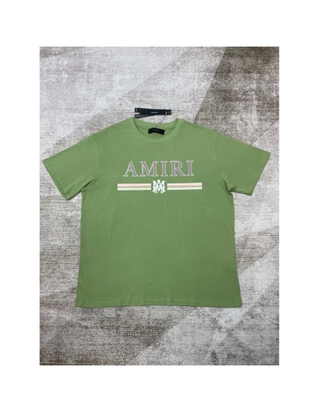 Amiri New short-sleeved New wash water mark tag T-shirt,Amiri T Shirt,Tshirt,APPAREL