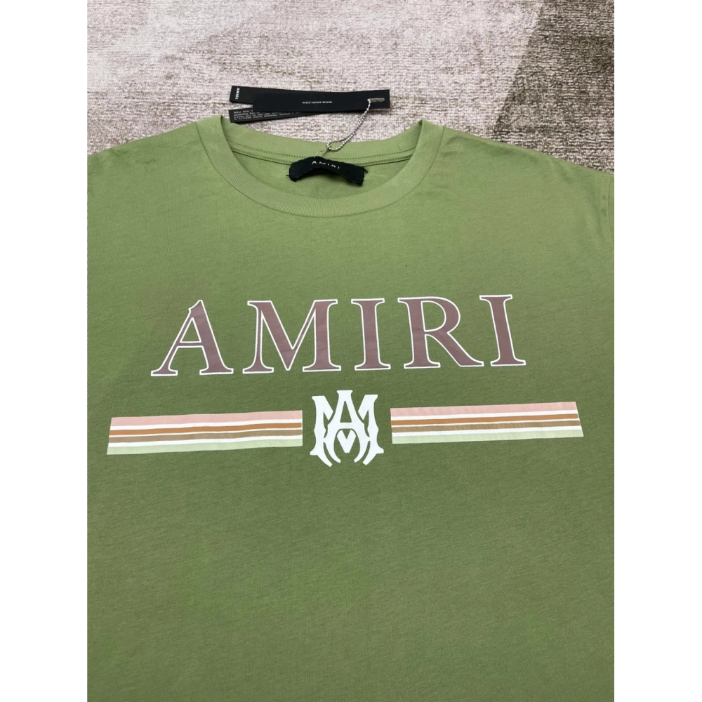 Amiri New short-sleeved New wash water mark tag T-shirt,Amiri T Shirt,Tshirt,APPAREL