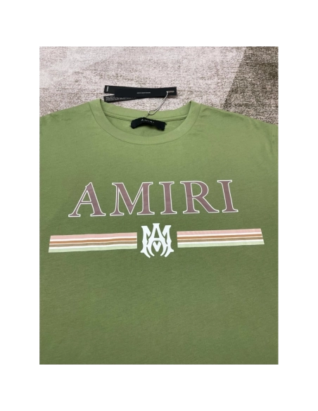 Amiri New short-sleeved New wash water mark tag T-shirt,Amiri T Shirt,Tshirt,APPAREL