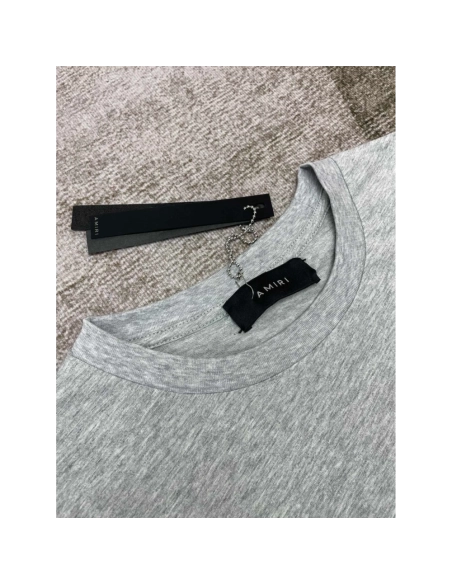 Amiri New short-sleeved New wash water mark tag T-shirt,Amiri T Shirt,Tshirt,APPAREL