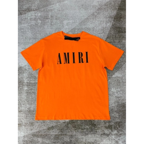 Amiri New short-sleeved New wash water mark tag T-shirt,Amiri T Shirt,Tshirt,APPAREL