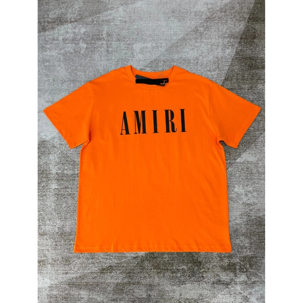 Amiri New short-sleeved New wash water mark tag T-shirt,Amiri T Shirt,Tshirt,APPAREL