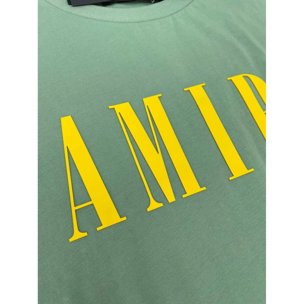 Amiri New short-sleeved New wash water mark tag T-shirt,Amiri T Shirt,Tshirt,APPAREL
