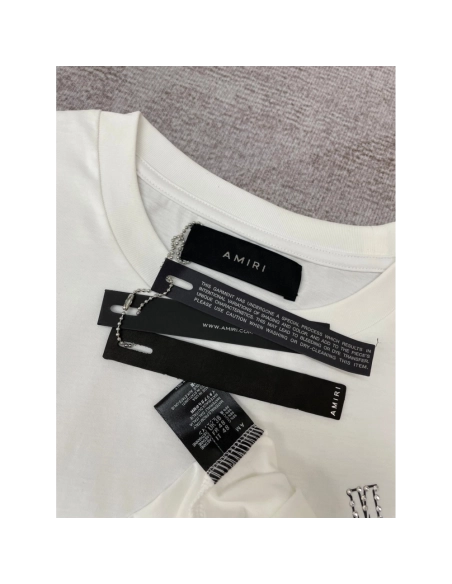 Amiri New short-sleeved rear kaleidoscope letter printt T-shirt,Amiri T Shirt,Tshirt,APPAREL