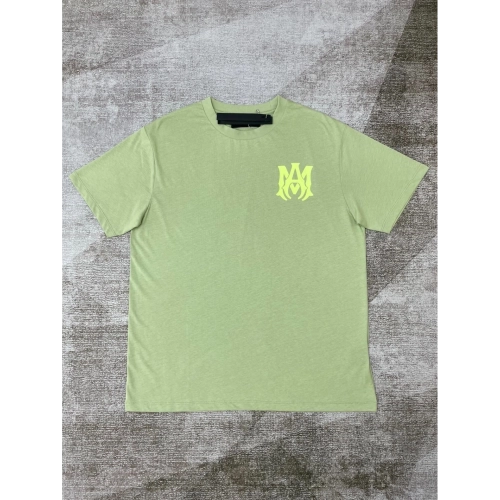 Amiri New short-sleeved rear letter mint green special color paste printt T-shirt,Amiri T Shirt,Tshirt,APPAREL