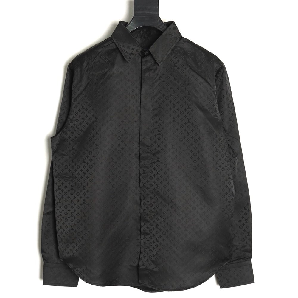 Louis Vuitton dark pattern all over print shirt TSK1,Louis Vuitton