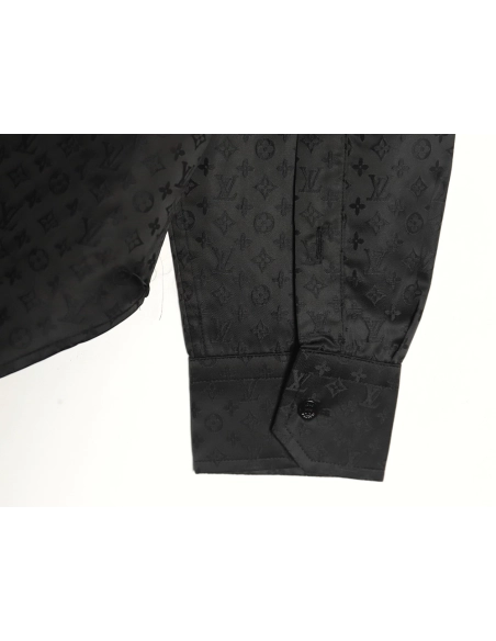 Louis Vuitton dark pattern all over print shirt TSK1,Louis Vuitton