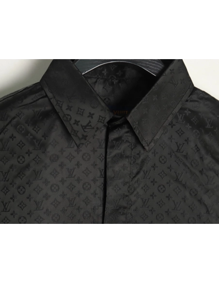Louis Vuitton dark pattern all over print shirt TSK1,Louis Vuitton