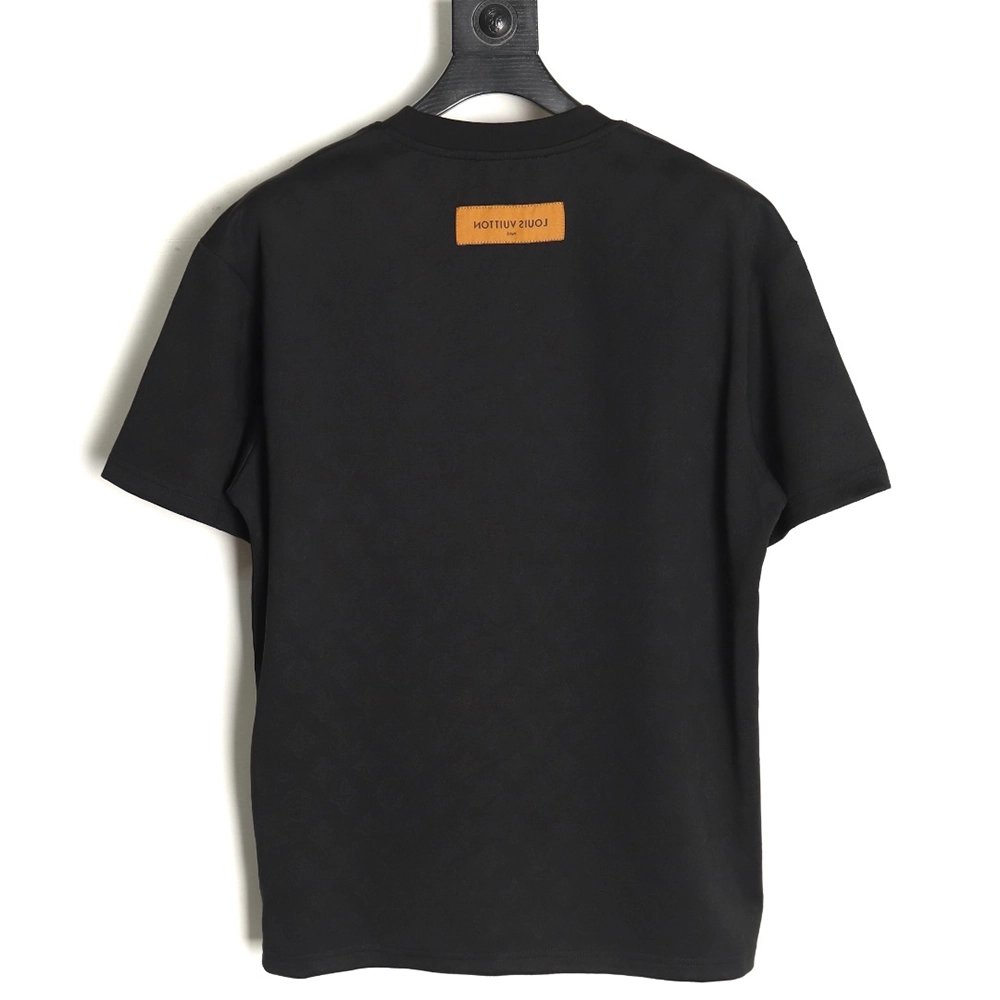 Louis Vuitton all over printed old flower dark pattern jacquard short-sleeved T-shirt TSK1,Dior