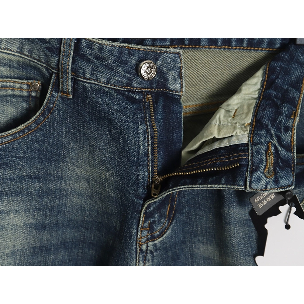 Chrome Heart Classic Cross Denim Pants,Chrome Hearts