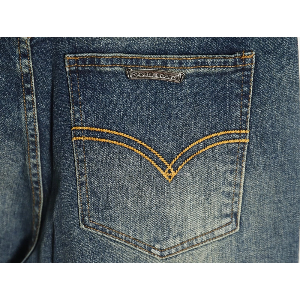 Chrome Heart Classic Cross Denim Pants,Chrome Hearts
