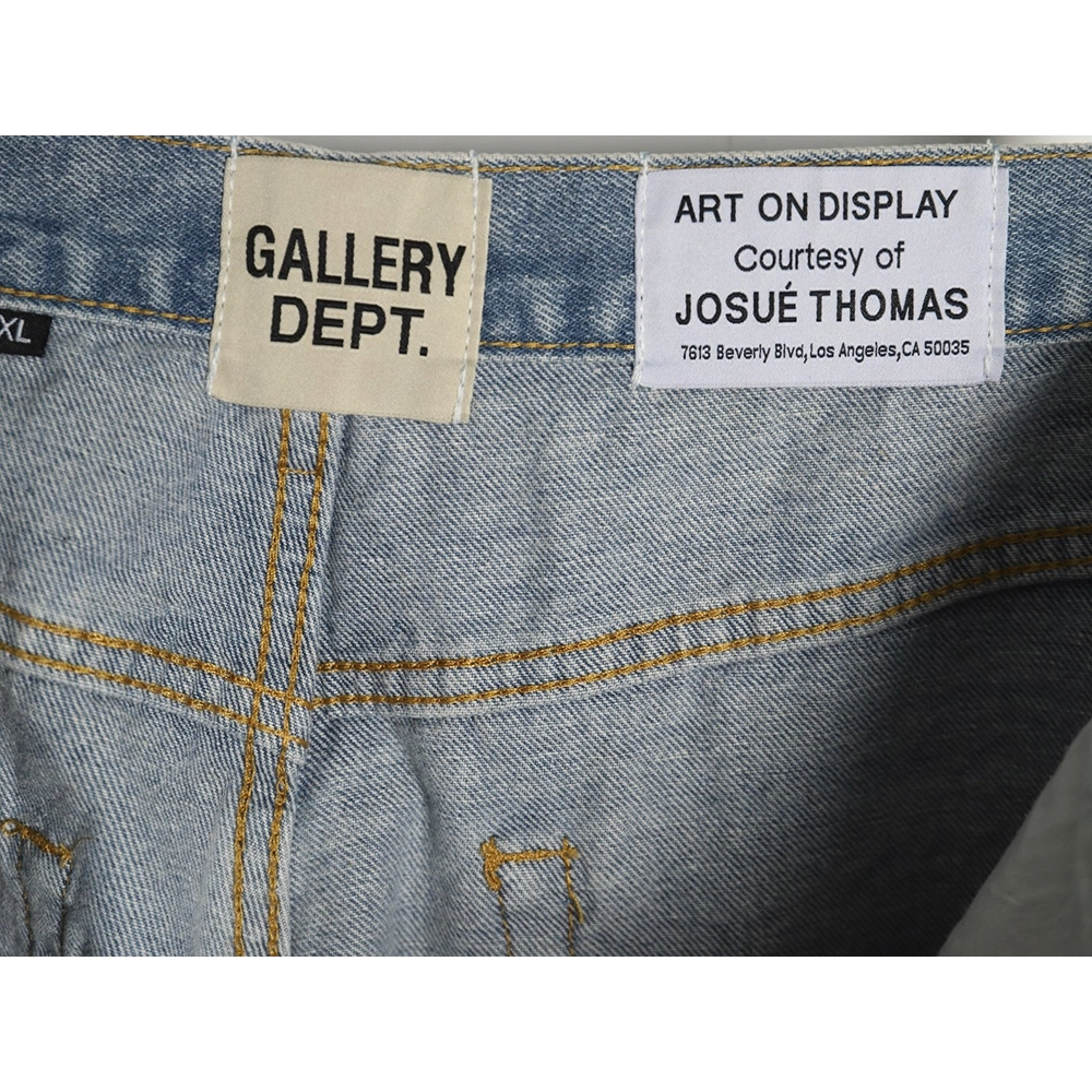 Gallery Dept panelled loose washed flared jeans,Gallery Dept