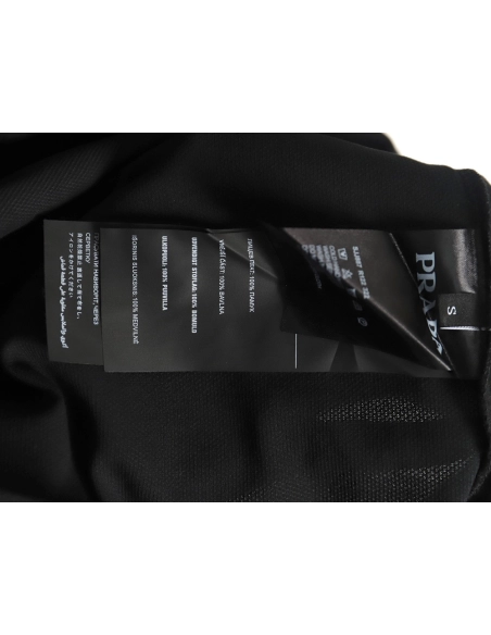 Prada patchwork triangle logo short-sleeved polo shirt,Prada