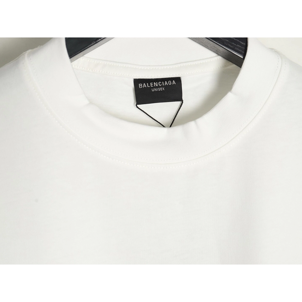 Balenciaga Art Destruction Crack Printed Short Sleeves,Balenciaga