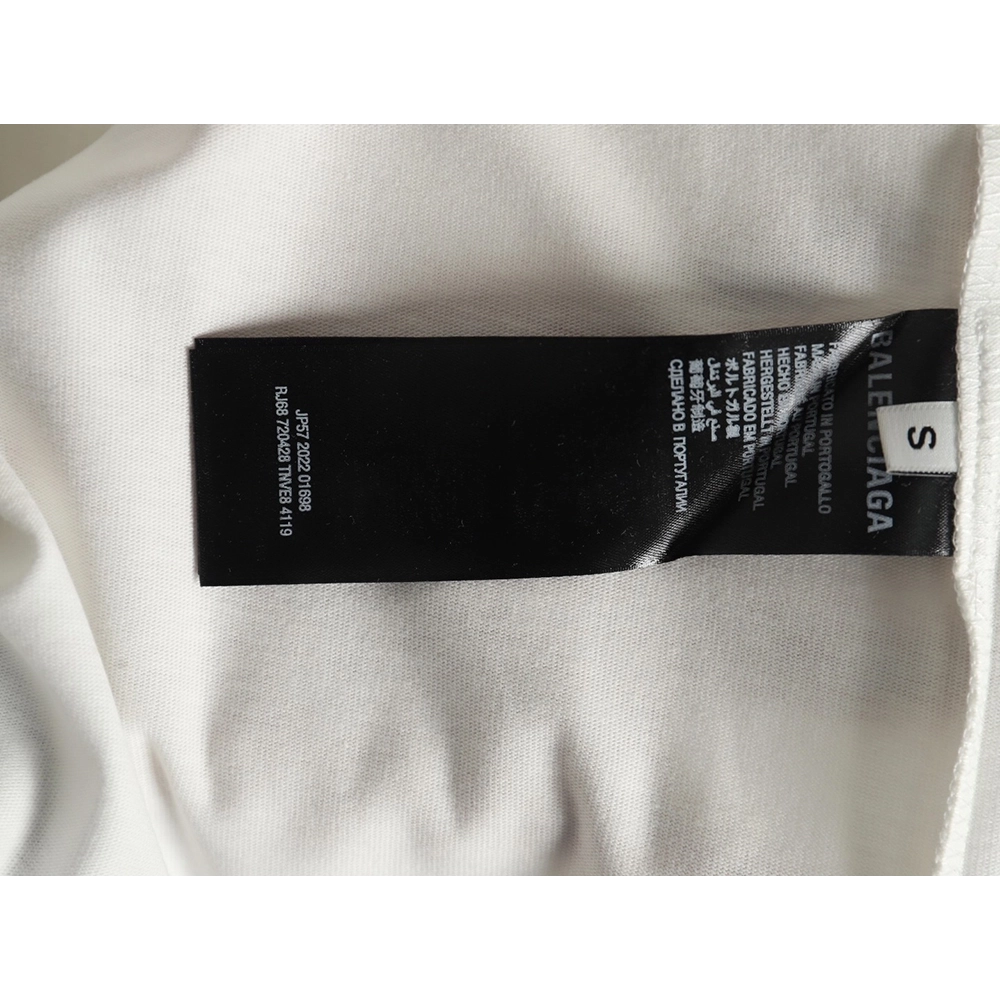 Balenciaga Art Destruction Crack Printed Short Sleeves,Balenciaga