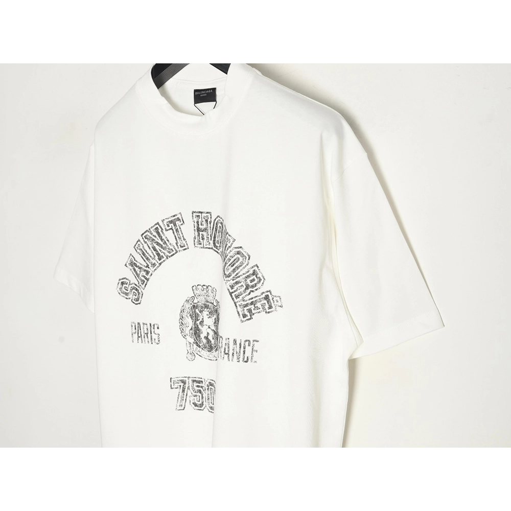 Balenciaga Art Destruction Crack Printed Short Sleeves,Balenciaga